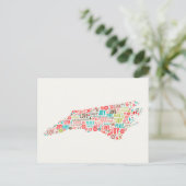 North Carolina | Happy Holidays Postkarte (Stehend Vorderseite)