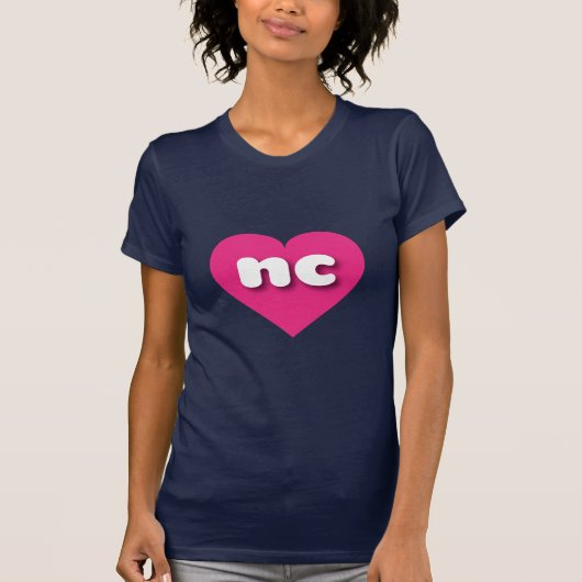 North Carolina Hot Pink heart - I Liebe T-Shirt (Vorderseite)