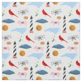 North Carolina Icons Fabric Stoff