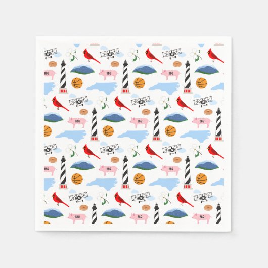 North Carolina Icons Napkins Serviette (Vorderseite)