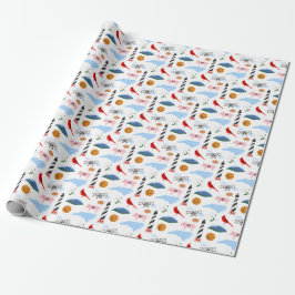 North Carolina Icons Wrapping Paper Geschenkpapier