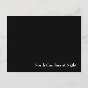 North Carolina in der Nacht Postkarte