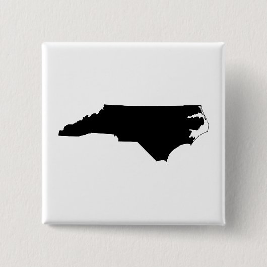 North Carolina in Schwarz und Weiß Button (Vorderseite)