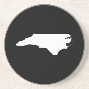 North Carolina in Weiß und Schwarz Getränkeuntersetzer