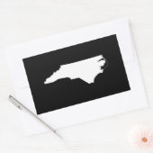 North Carolina in Weiß und Schwarz Rechteckiger Aufkleber (Umschlag)