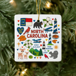 North Carolina Individuelle Familienreise Weihnach Keramikornament