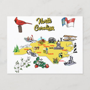 North Carolina Karte Beschreibung