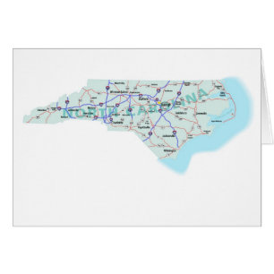 North Carolina Karte Blank Card