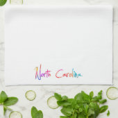 North Carolina-Karte Handtuch (Gefaltet)