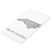 North Carolina Karte Magnet (Linke Seite)
