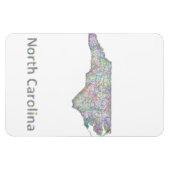 North Carolina Karte Magnet (Horizontal)