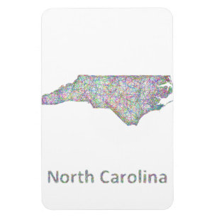 North Carolina Karte Magnet