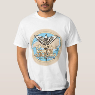 North Carolina Krankenschwester Caduceus  T-Shirt