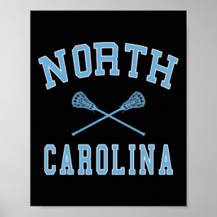 North Carolina Lacrosse Vintage Nc Lax verwittert Poster