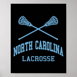 North Carolina Lacrosse Vintage Nc Lax verwittert Poster