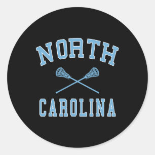 North Carolina Lacrosse Vintage Nc Lax verwittert Runder Aufkleber