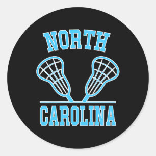 North Carolina Lacrosse Vintage Nc Lax verwittert Runder Aufkleber