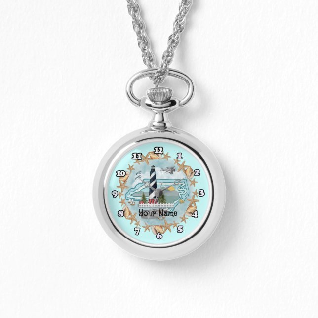 North Carolina Lighthouse watch Armbanduhr (Vorderseite)