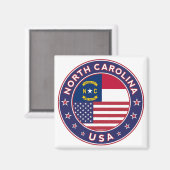 North Carolina Magnet (Vorderseite/Rückseite)