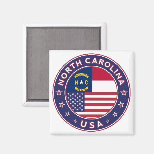 North Carolina Magnet (Vorderseite/Rückseite)