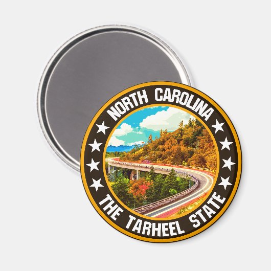North Carolina Magnet (Vorderseite/Rückseite)