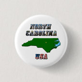 North Carolina Map and Text Button (Vorderseite)