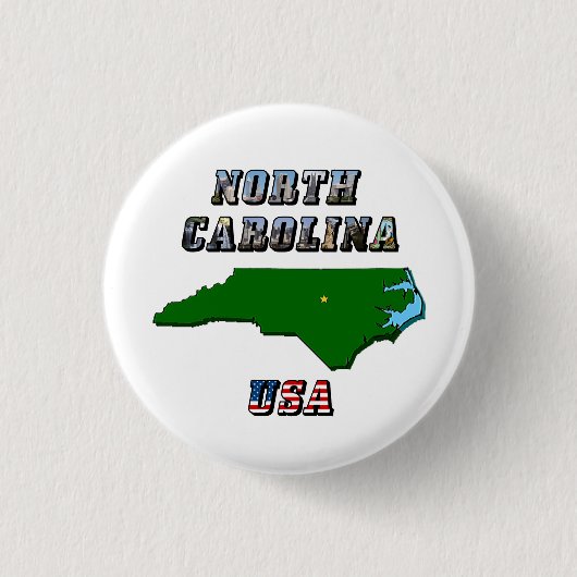 North Carolina Map and Text Button (Vorderseite)