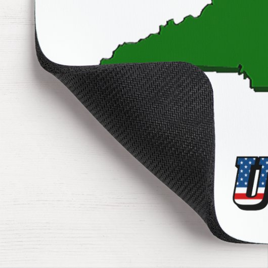 North Carolina Map and Text Mousepad (Ecke)