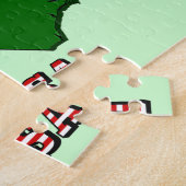 North Carolina Map Kontur, Foto und US Flag Text Puzzle (Seite)