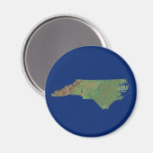 North Carolina Map Magnet (Vorderseite/Rückseite)