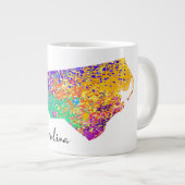 North Carolina Modern Map Jumbo-Tasse (Vorderseite Rechts)