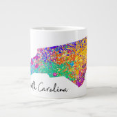 North Carolina Modern Map Jumbo-Tasse (Vorderseite)