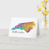 North Carolina Moderne Karte (Gelbe Blume)