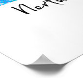 North Carolina Moderne Karte Poster (Ecke)