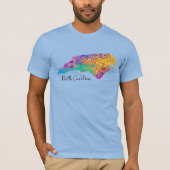 North Carolina-moderne Karte T-Shirt (Vorderseite)