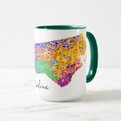North Carolina-moderne Karte Tasse (VorderseiteRechts)