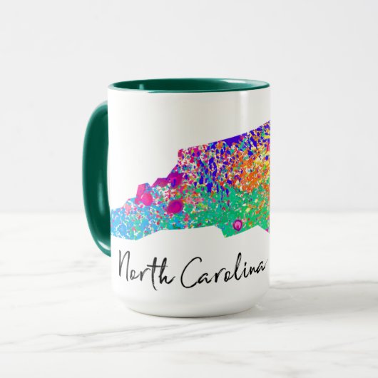 North Carolina-moderne Karte Tasse (Vorderseite Links)