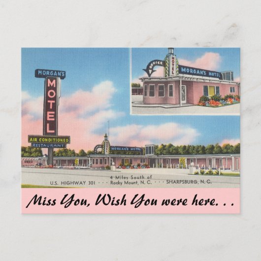 North Carolina, Morgan Motel, Rocky Mount Postkarte (Vorderseite)
