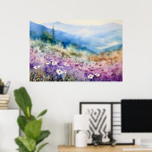 North Carolina Mountain Landscape Art Poster (Heimbüro)