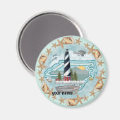 North Carolina Muscheln Leuchtturm Magnet (Vorderseite/Rückseite)