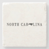 North Carolina Name Staat Gestalt Buchstaben Wort Steinuntersetzer (Vorderseite)