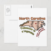 North Carolina NC Motto ~ Tabak ist ein Gemüse Postkarte (Vorne/Hinten)