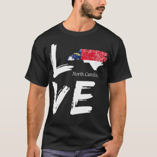 NORTH CAROLINA NC Souvenir Liebe Beklagter Staat T-Shirt