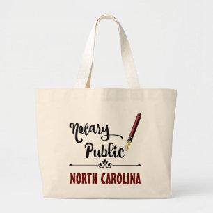 North Carolina Notary Public Ink Pen Jumbo Stoffbeutel