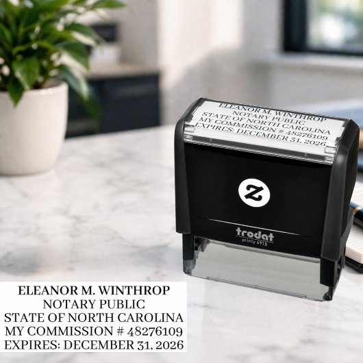 North Carolina Notary Public Permastempel