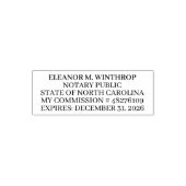 North Carolina Notary Public Permastempel (Design)