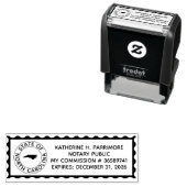 North Carolina Notary Self Inking Rubber Briefmark Permastempel (Beispiel)