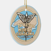 North Carolina Nurse Caduceus  Keramik Ornament (Rechts)