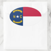 North Carolina Oval Aufkleber (Tasche)