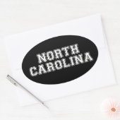 North Carolina Ovaler Aufkleber (Umschlag)